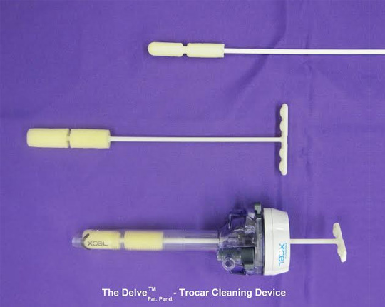 The Delve™ Pat. Pend. Ultimate Trocar Cleaning Device