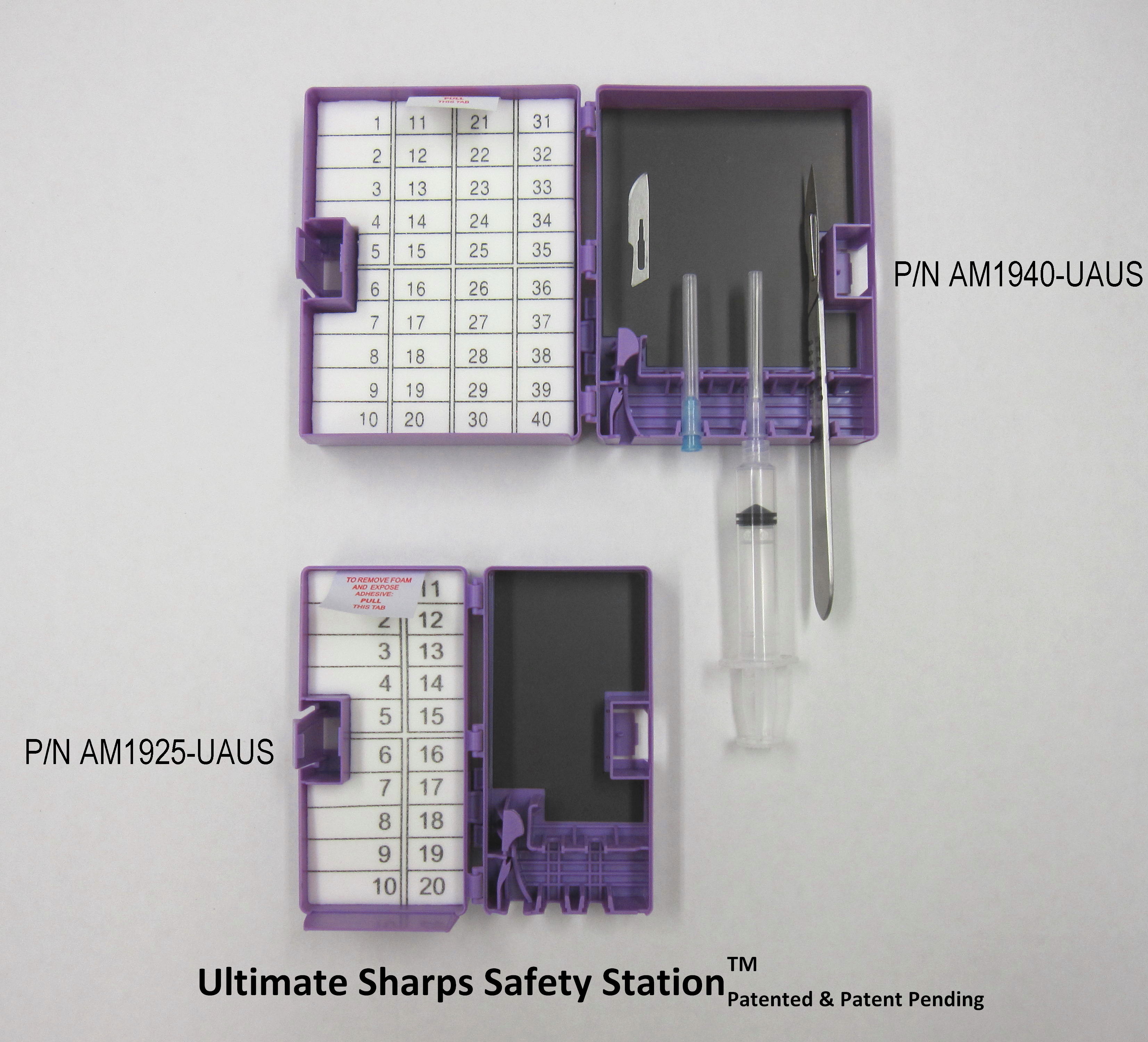 Ultimate Sharps Safety Station™ Patented and Pat. Pend.